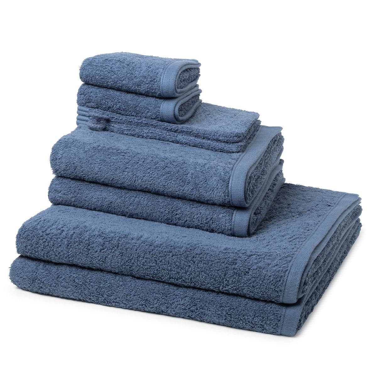 ROSS Handtuch Set Vita 8-tlg. Walkfrottee Baumwolle Blau - Bild 2