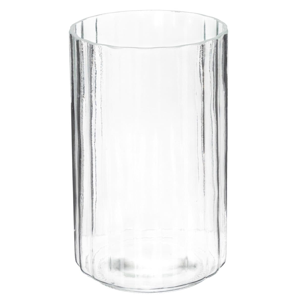 Viana Tischvase Glasvase mit Streifenstruktur transparent - Bild 2