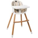 COSTWAY Hochstuhl 2 in 1 Babystuhl aus Holz höhenverstellbar Bild 2