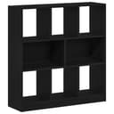 vidaXL Bücherregal Schwarz Eichen-Optik Holzwerkstoff 8 Fächer Bild 2