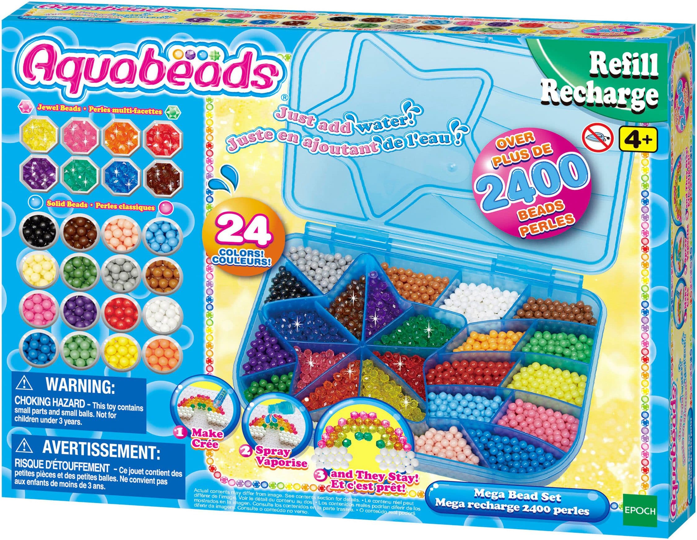 Aquabeads Kreativset Maxi Nachfüllbox - 2400 Perlen in 24 Farben - Bild 2