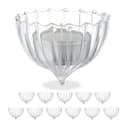 relaxdays Teelichthalter schwimmend 12er Set Transparent Glas Bild 2