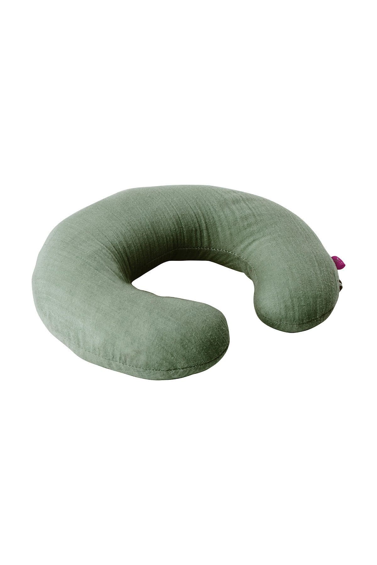 kikadu Nackenkissen Musselin Olive Bio-Baumwolle