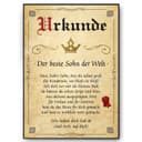 Tigerlino Urkunde Bester Sohn Geschenkidee Bild Sohn Wertschätzung Bild 2