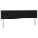 vidaXL Bett Kopfteil Schwarz 180 cm Stoff Höhenverstellbar Bild 2