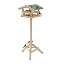 relaxdays Vogelhaus mit Ständer aus Tannenholz Grün/Braun Bild 2