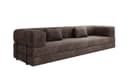 Luxusbetten24 Designer Sofa Lazy 3 Sitzer XXL Cord Braun Bild 2