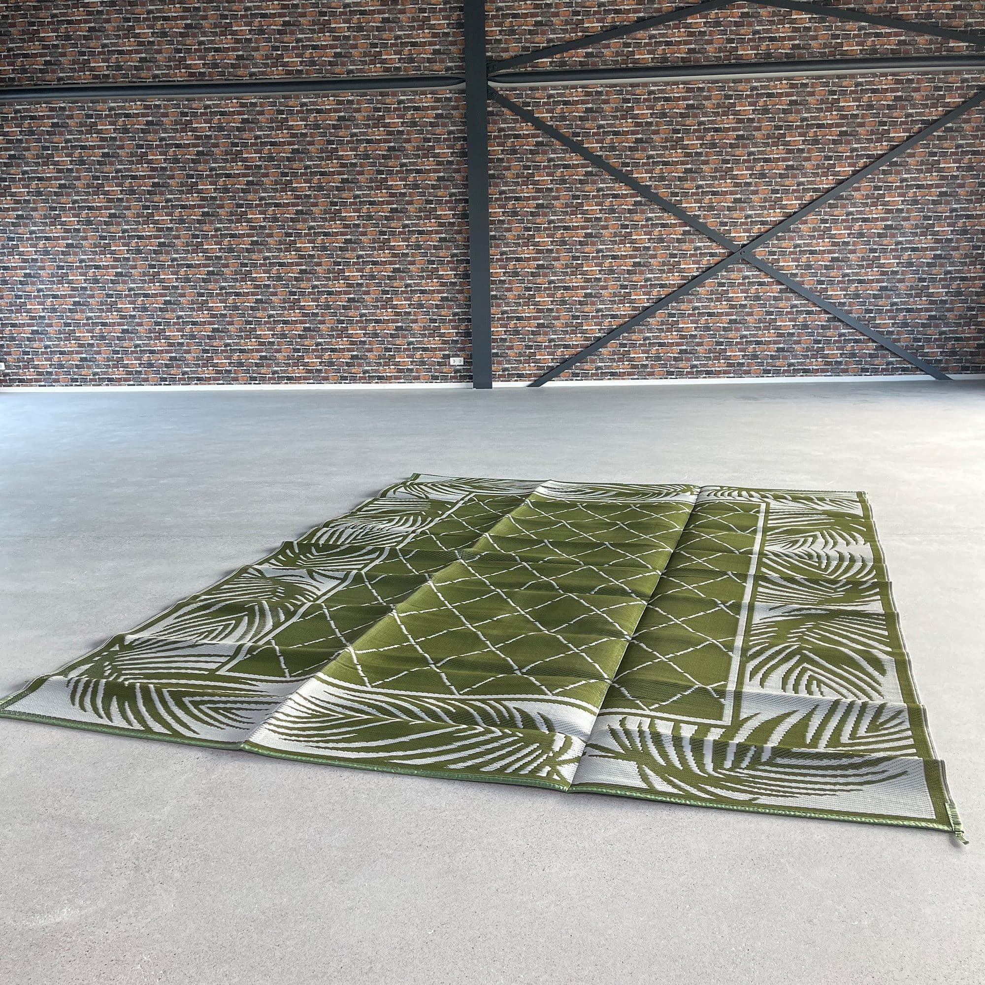 MANDALIKA Garden Outdoorteppich XXL Wendeteppich Grün Palme - Bild 2