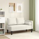 vidaXL Chaiselongue mit Kissen Creme Samt Bild 2