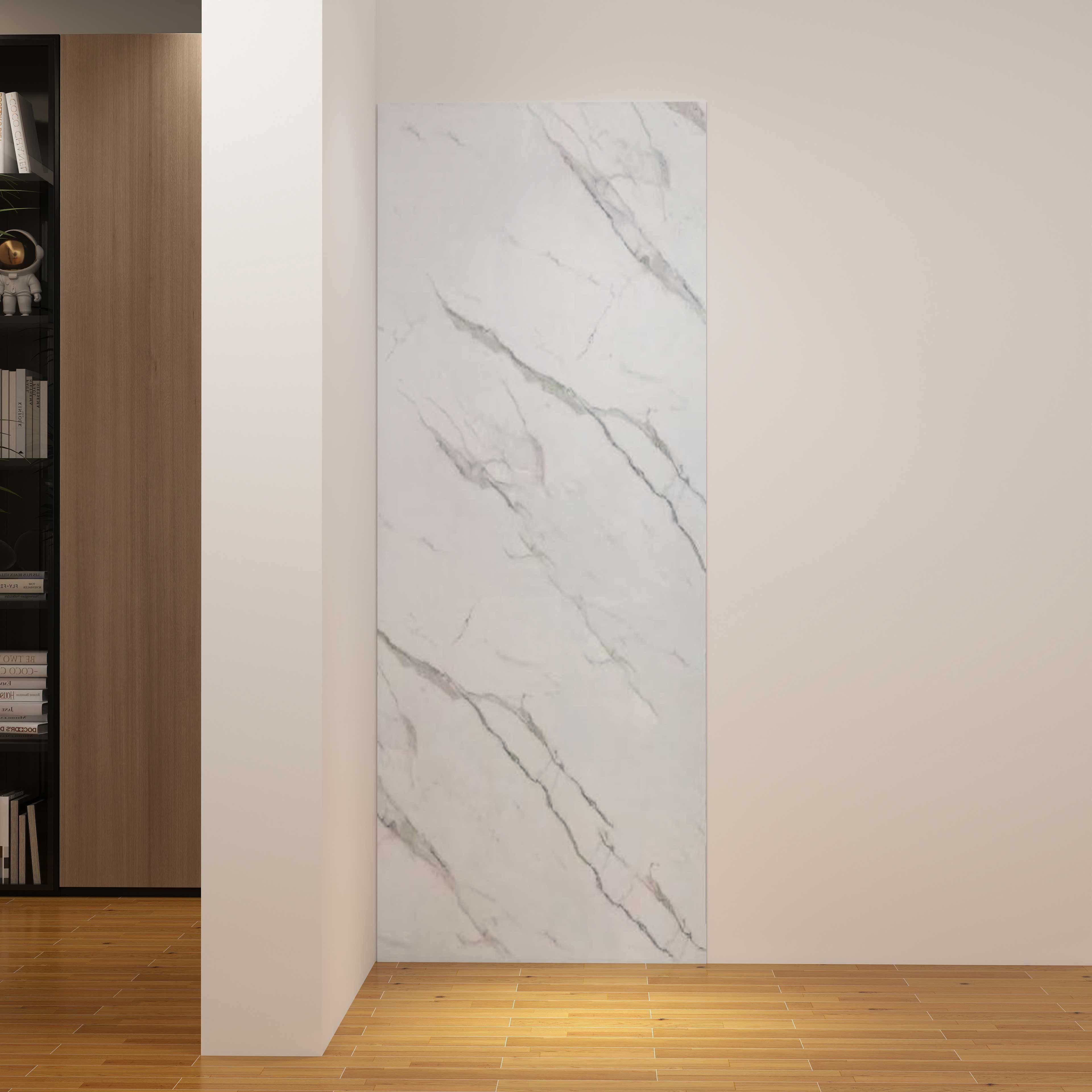 duschspa Duschrückwand 3mm Weiß Steinmuster PE-Aluminium - Bild 2