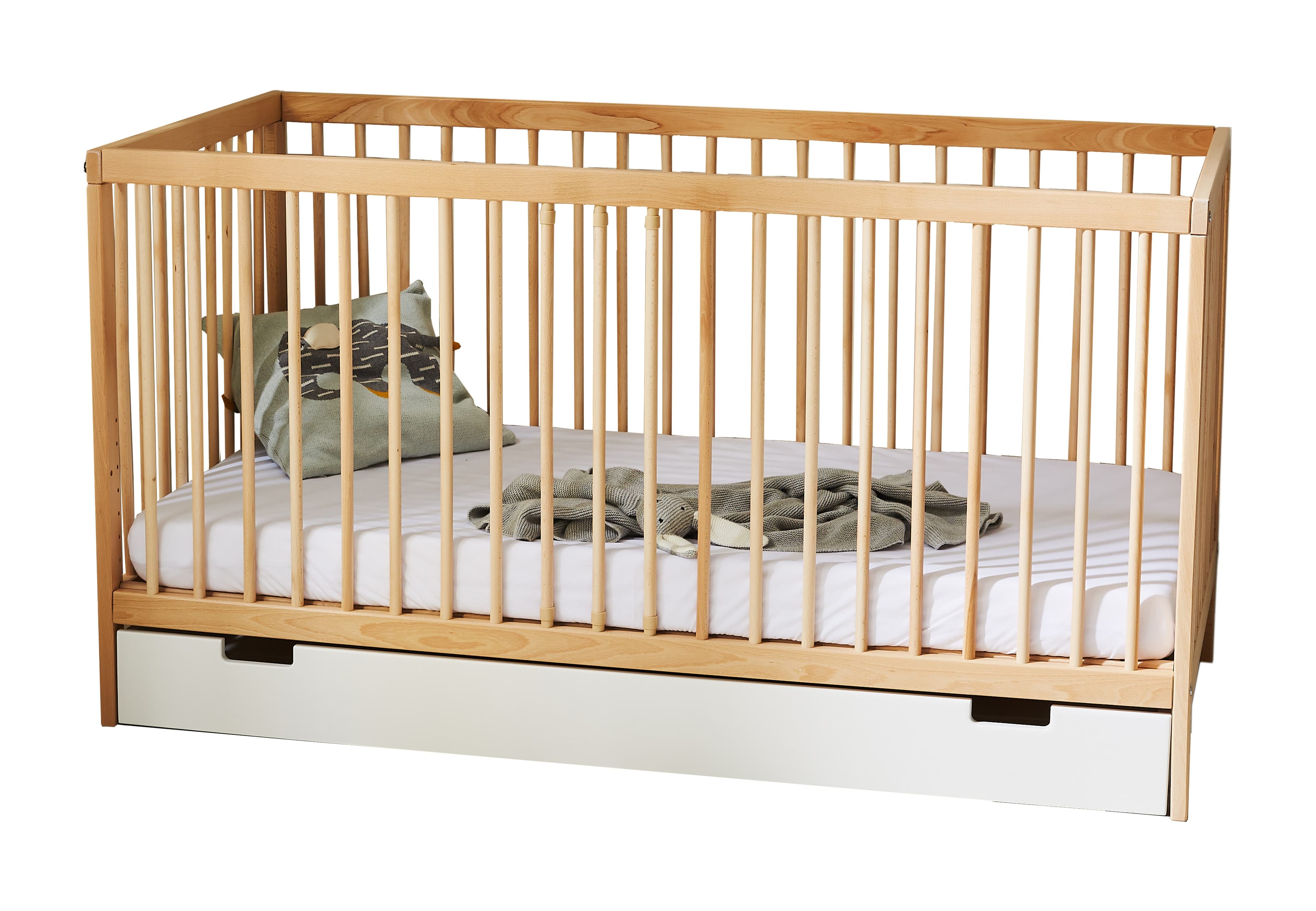 Kids Collective Babybett Natur mit Schublade & Matratze - Bild 2