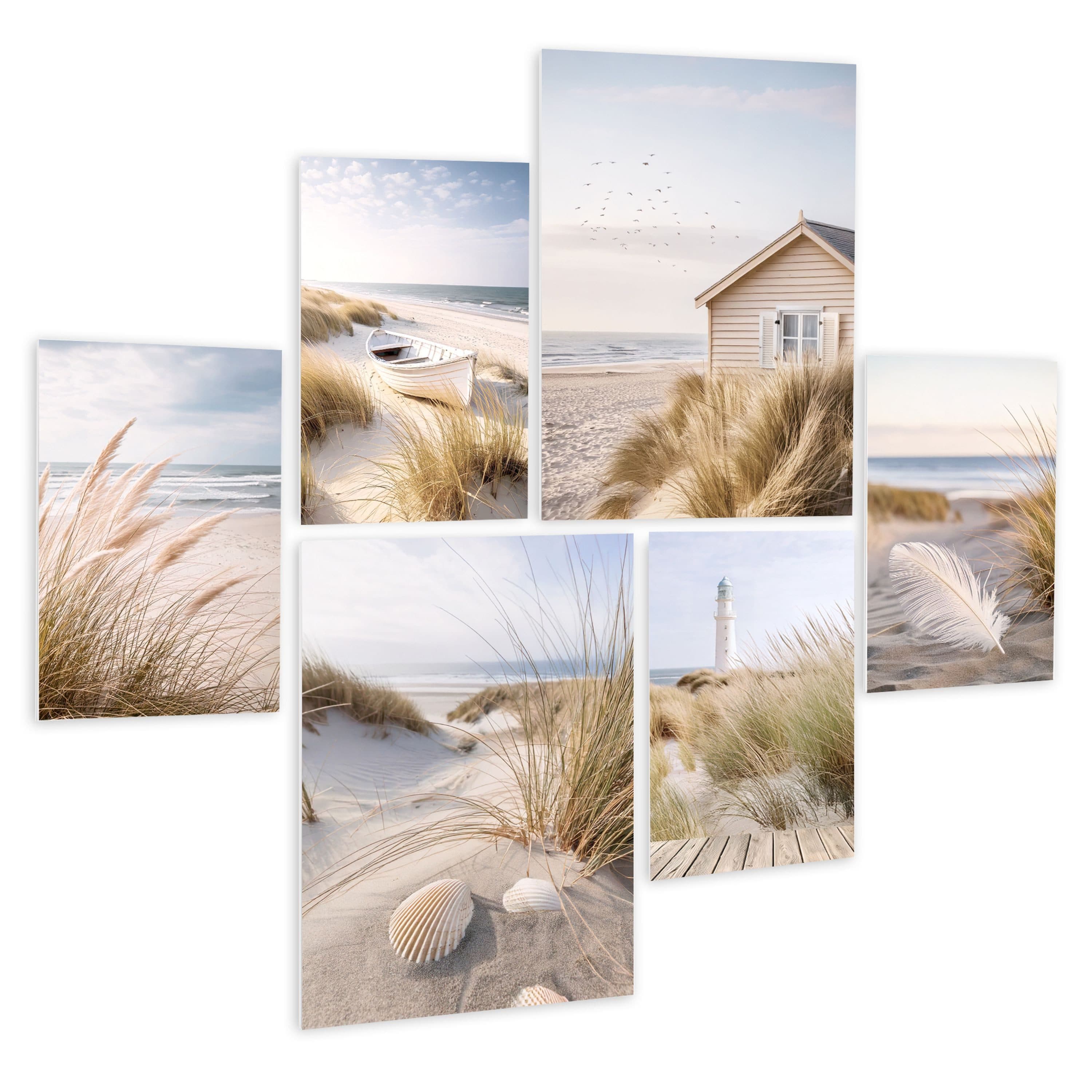 artissimo 6er-Bilderset Maritime Wandbilder Strand Natur - Bild 2