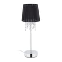relaxdays Tischleuchte Kristall mit Organza-Schirm Schwarz Silber Bild 2