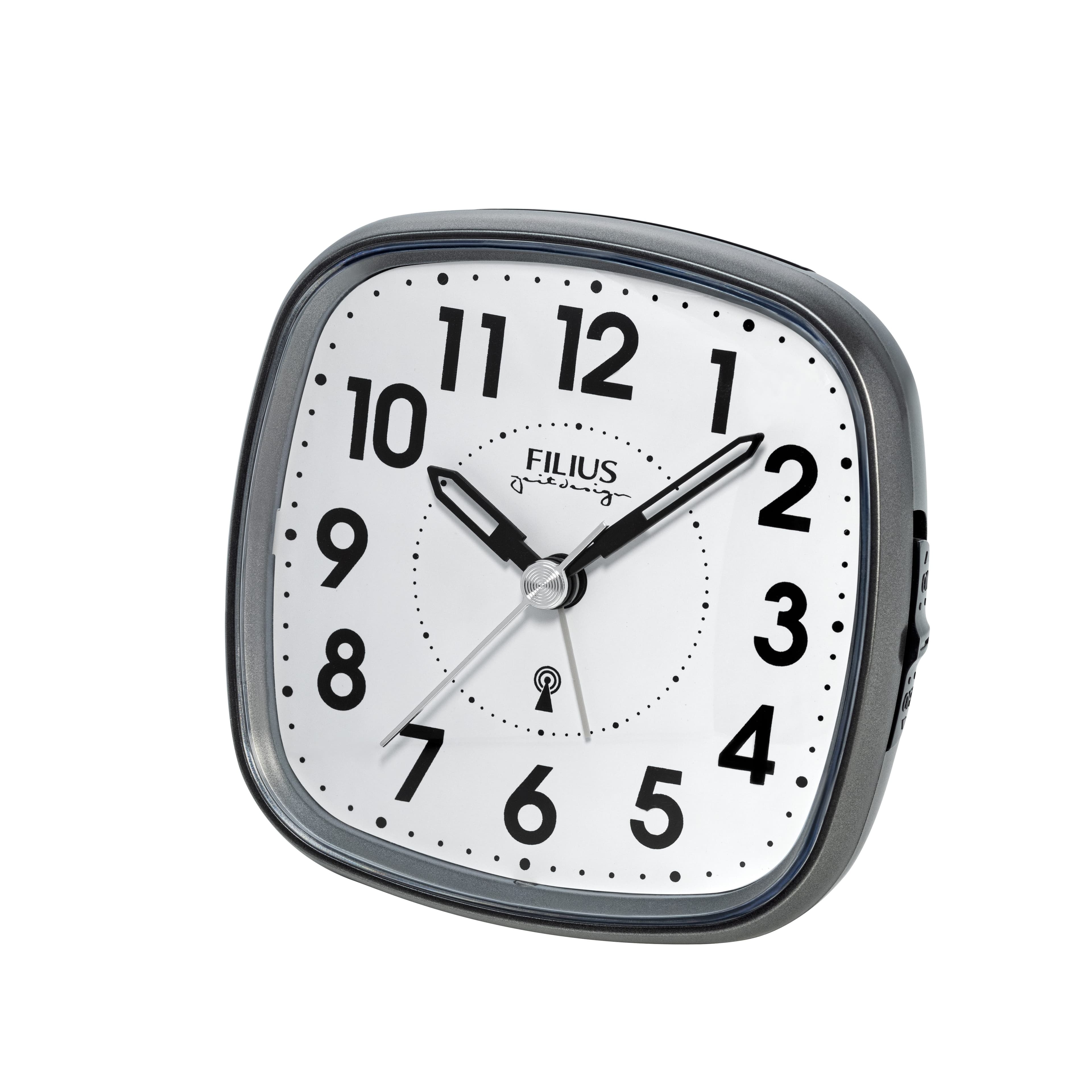 FILIUS ZEITDESIGN Funkwecker Grau mit Piepalarm