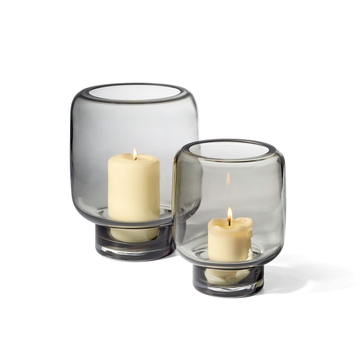 Philippi Design Windlicht Vejle Mundgeblasenes Glas Grau-Braun