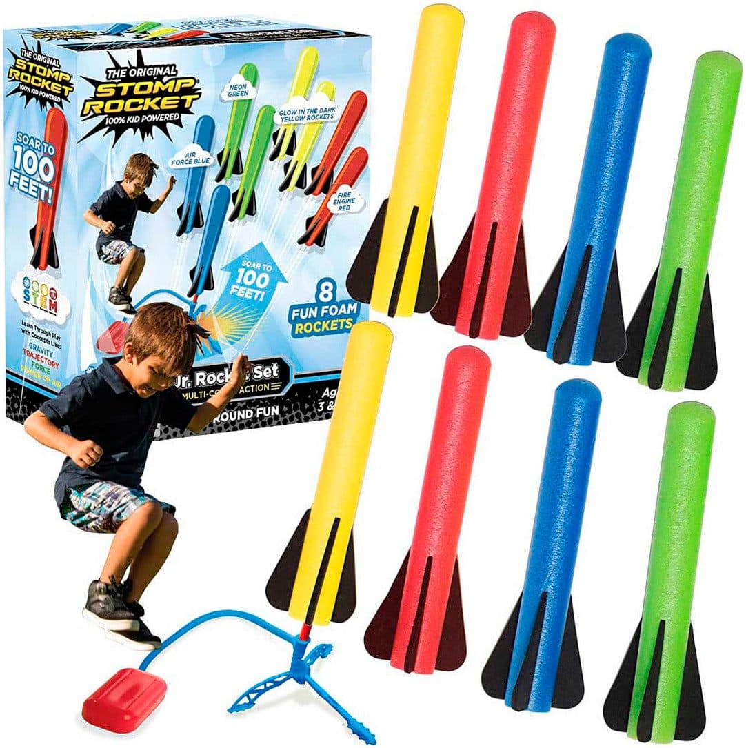 Stomp Rocket Jr. Rocket 8 Raketen Luftdruckraketen-Spiel Bunt - Bild 2