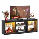 WLIVE Lowboard TV-Schrank mit RGB-LED-Beleuchtung Schwarz Bild 2