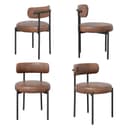 HawthyHome Esszimmerstuhl Runder Polsterstuhl mit Metallgestell, 4er Set Bild 2