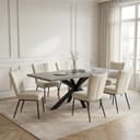 Jiexi Esstisch-Set 6-8 Sitze Ausziehbar 160-200 cm mit 6-8 Stühlen Bild 2