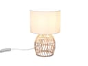 Reality Leuchten LED Nachttischlampe Boho Rattan Weiß Dimmbar Bild 2
