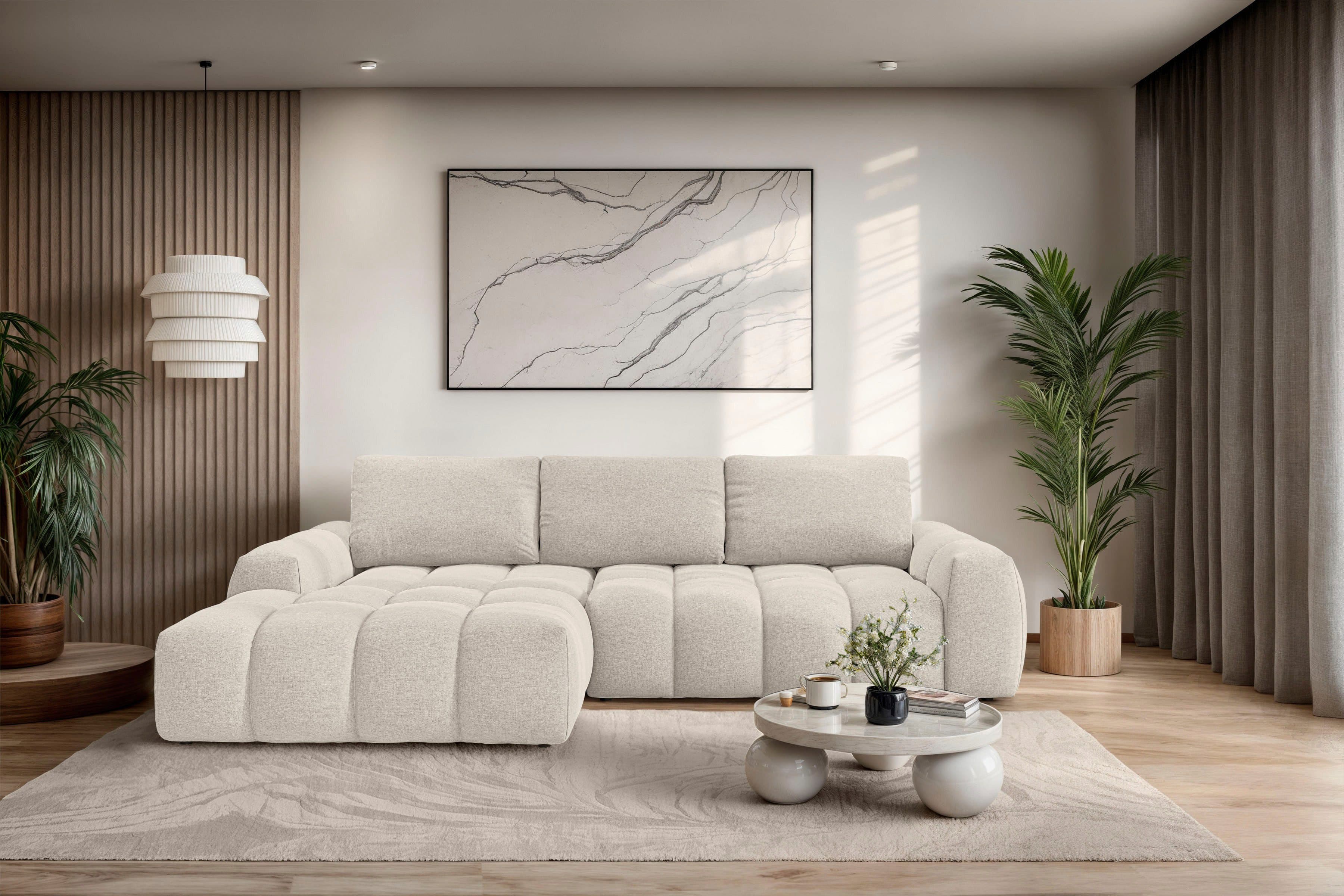 OTTO HOME Ecksofa AZITA L-Form Beige Chenille