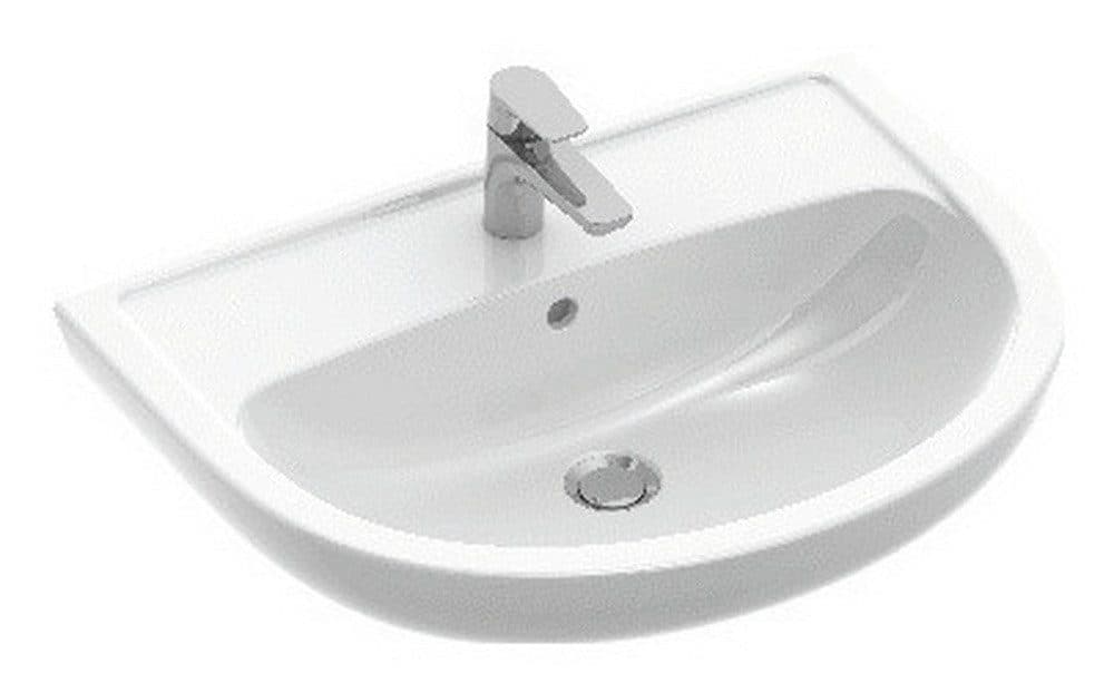 Gustavsberg Waschtisch Saval 2.0 60x45,5 cm Weiß mit Hahnloch und Überlauf