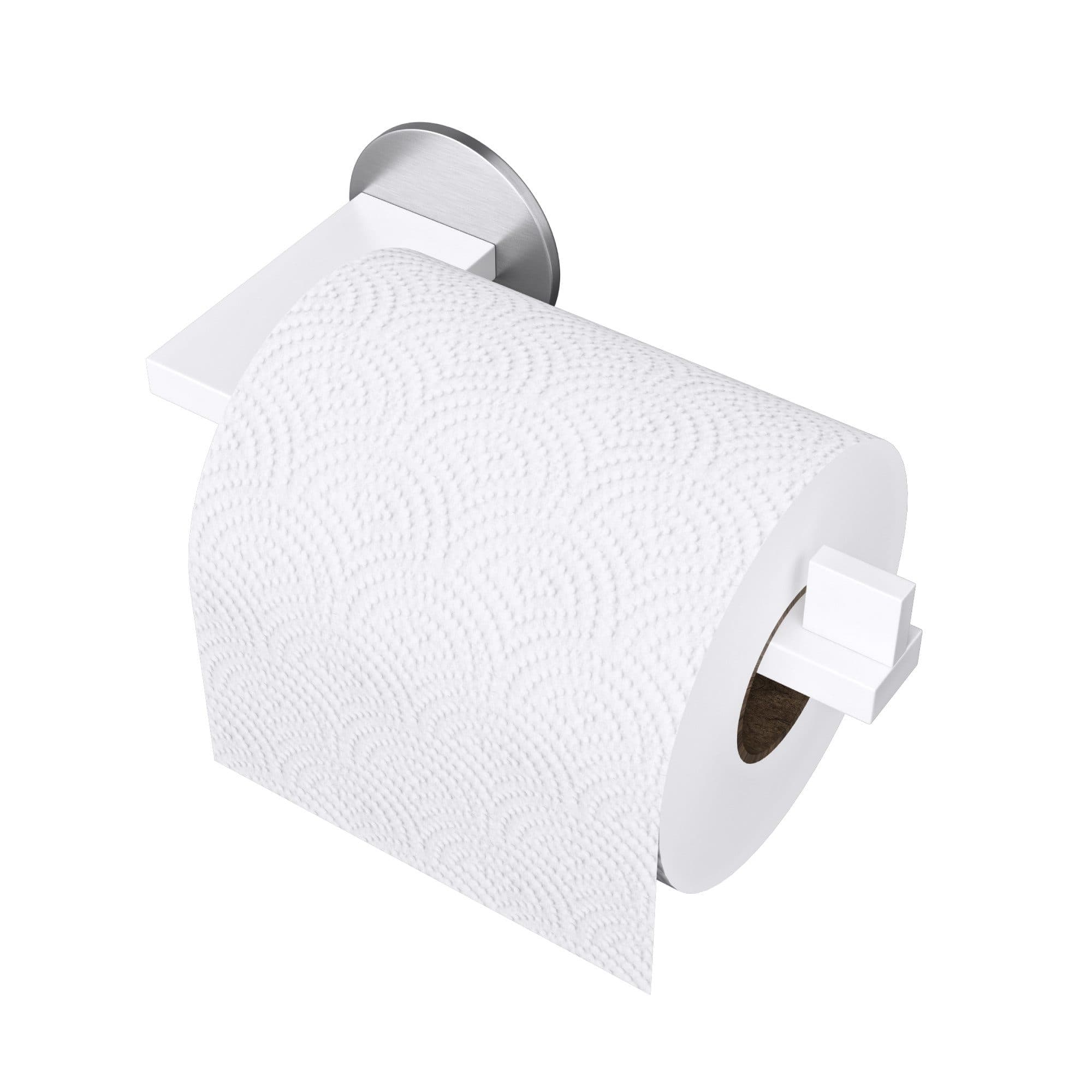 doporro Toilettenpapierhalter Modern Edelstahl Matt Weiß Nickel - Bild 2