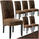 tectake Esszimmerstuhl Küchenstuhl, ergonomisch, massives Hartholz (Set, 6 St) Bild 2