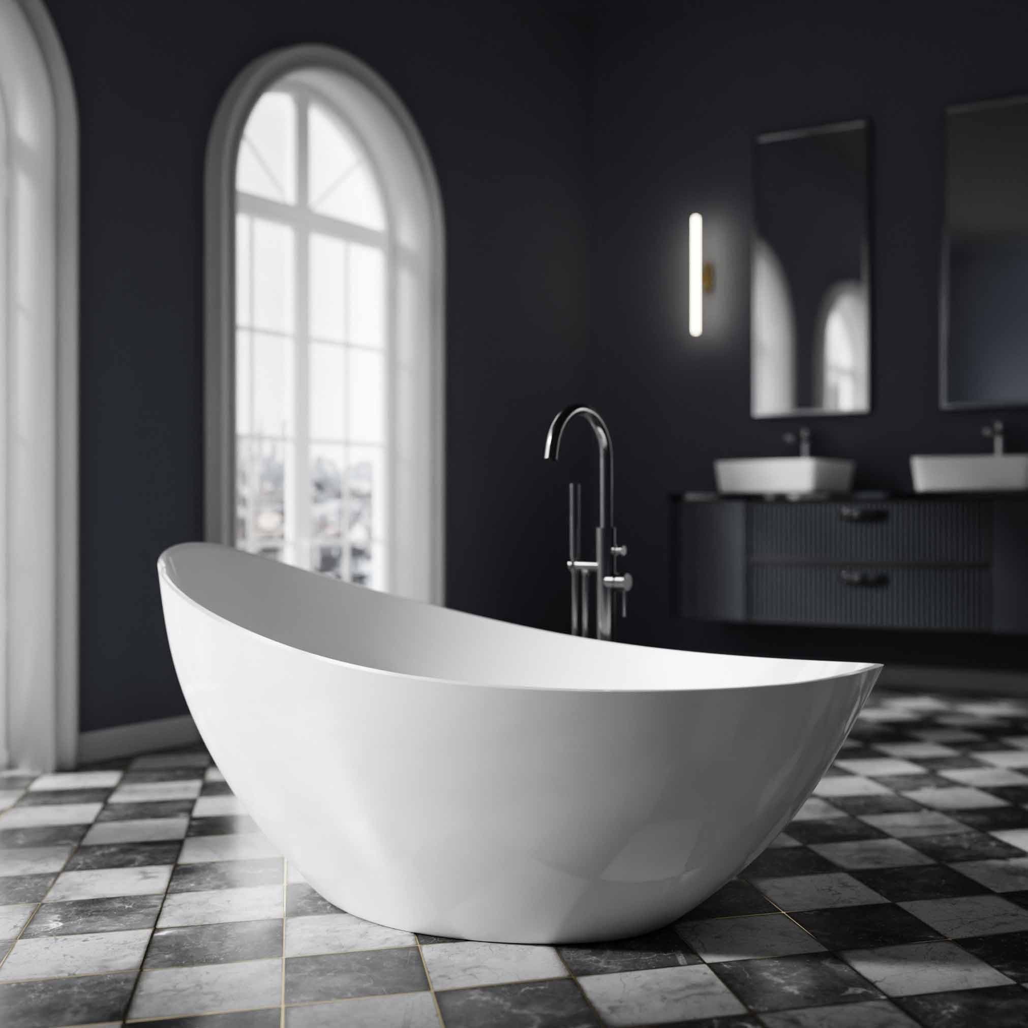 Bernstein Badewanne VICE 2.0 Weiß glänzend Freistehend Acryl - Bild 2