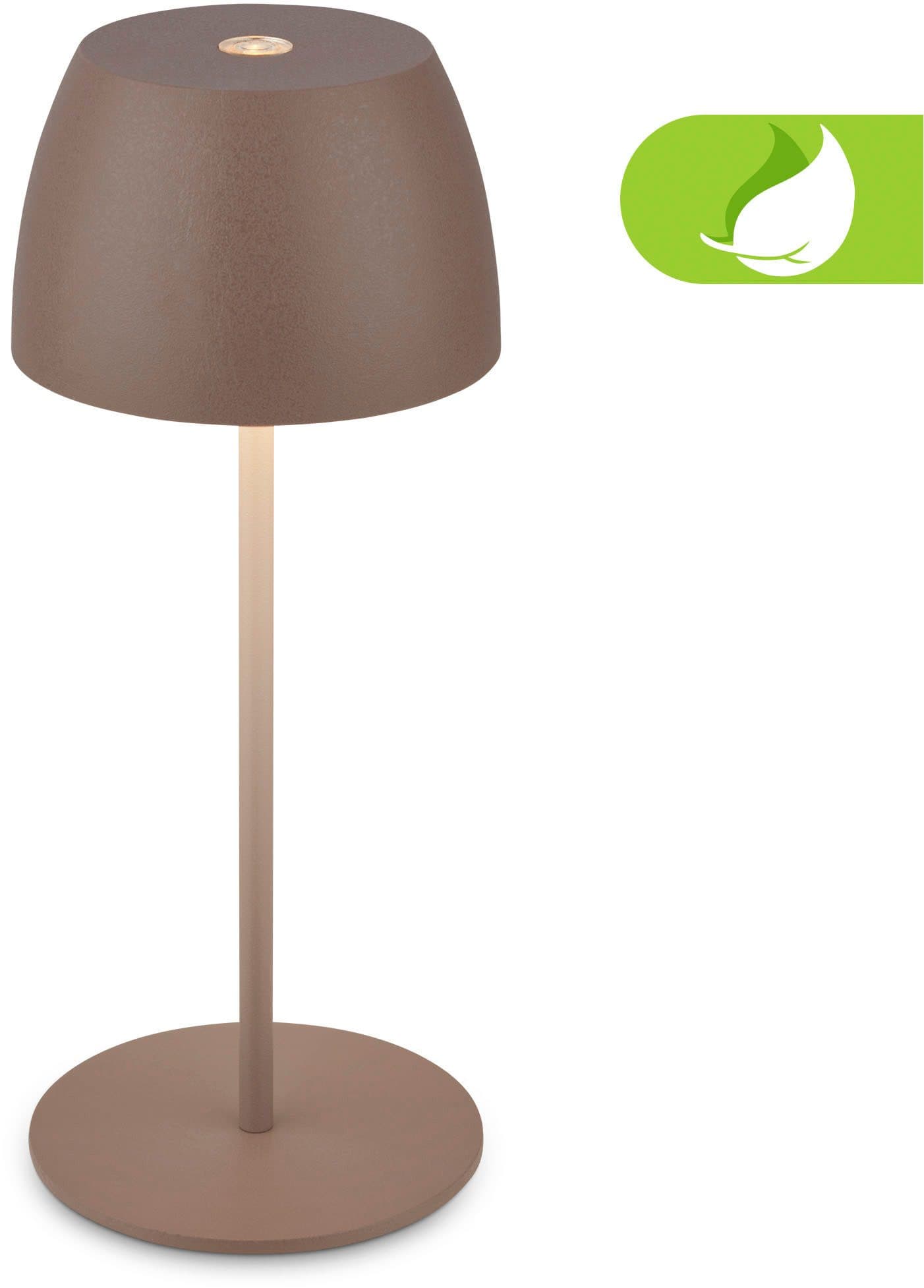 BRILONER LED Tischleuchte Serina Mini Braun Dimmbar IP44