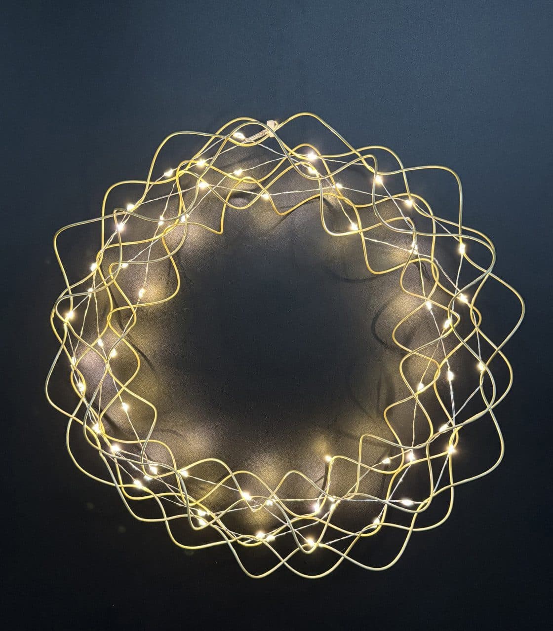 Trend Line LED Lichterkranz Ø 30 cm Gold Warmweiß