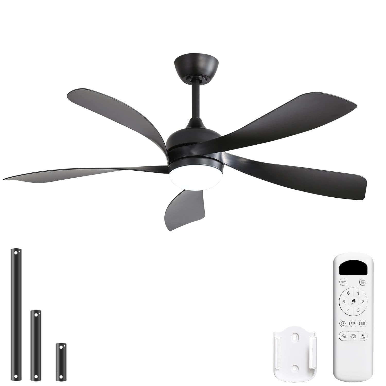 Sofucor Deckenventilator 132 cm Schwarz mit LED & Fernbedienung - Bild 2