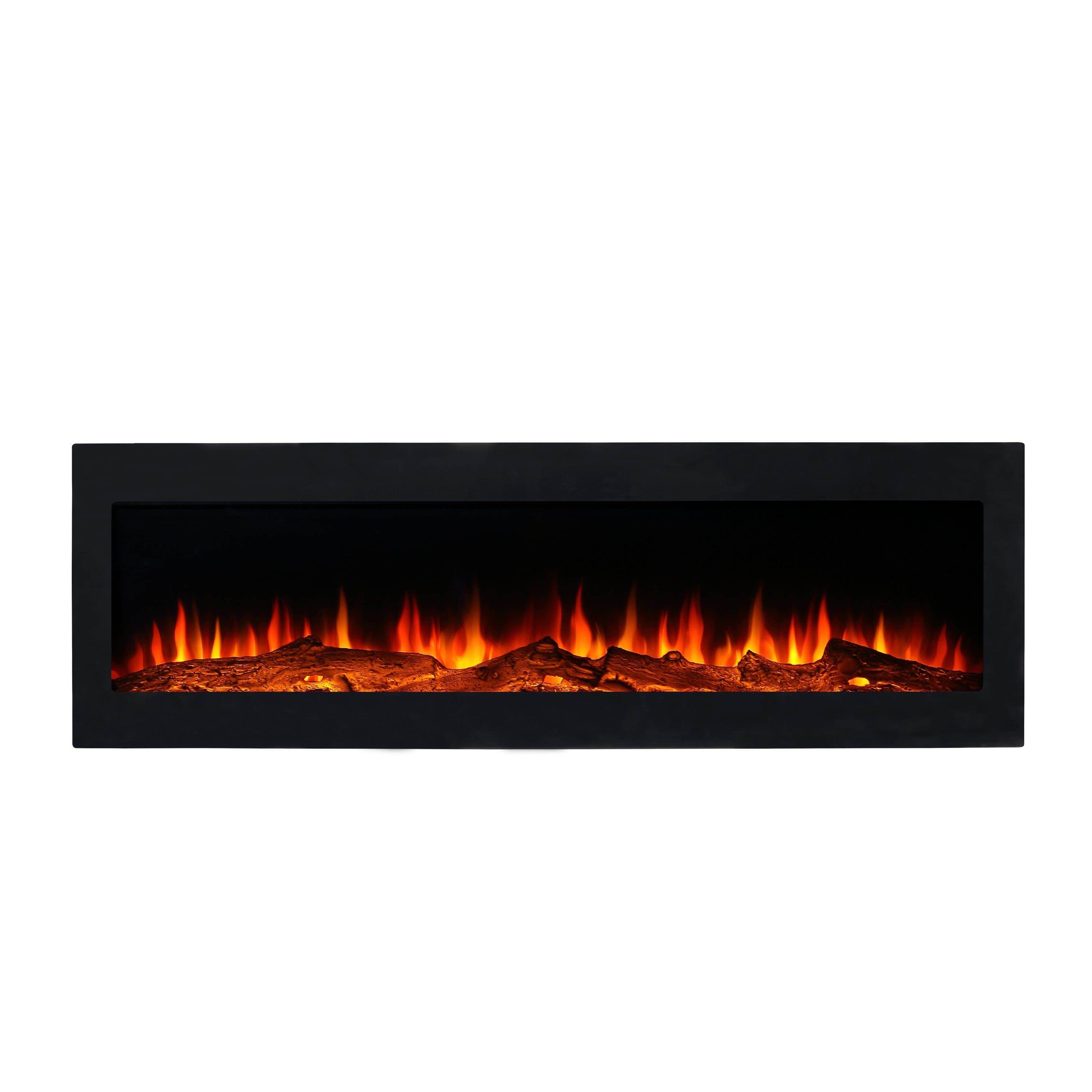 El Fuego Elektrokamin NOVA Schwarz mit LED-Flammeffekt und Heizung - Bild 2