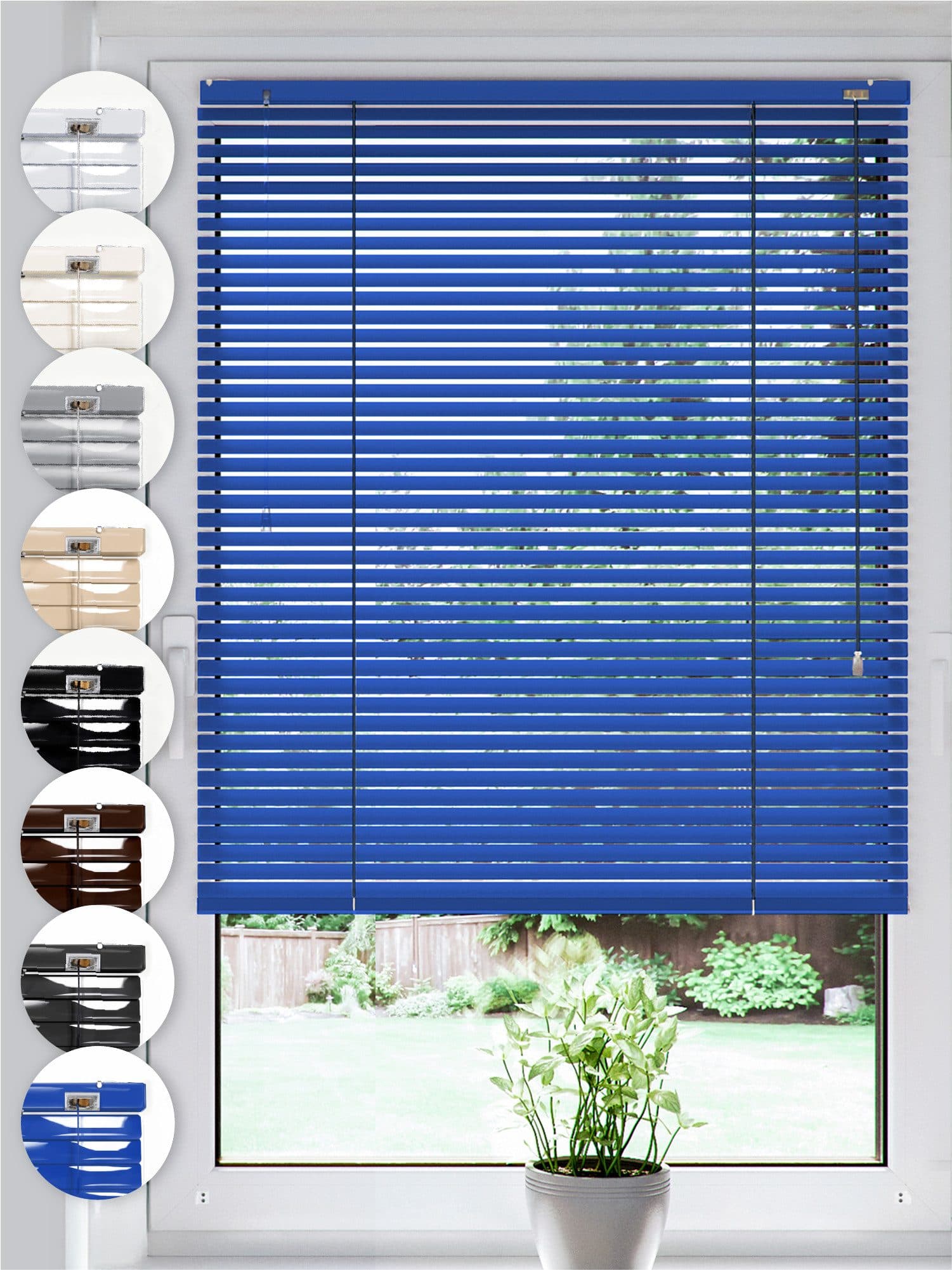 Sonello Aluminium Jalousie Klemmfix Blau Blickdicht - Bild 2