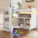 Flieks Bartisch 360° drehbar mit LED-Beleuchtung und Kommode Bild 2