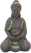 NEUSTEIN Buddhafigur XXL Antik 50cm Braun Grün Garten Deko Bild 2
