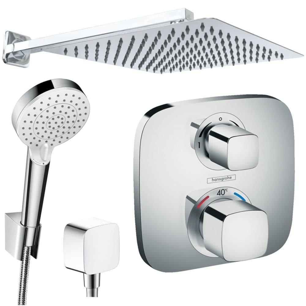 Hansgrohe Jowi Duschsystem Unterputz mit Thermostat und Kopfbrause
