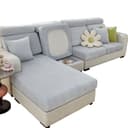 Zaewry Sofabezug Stretch Grau Chenille Sofaüberwurf Bild 2