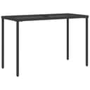 vidaXL Gartentisch mit Glasplatte Schwarz Polyrattan Bild 2
