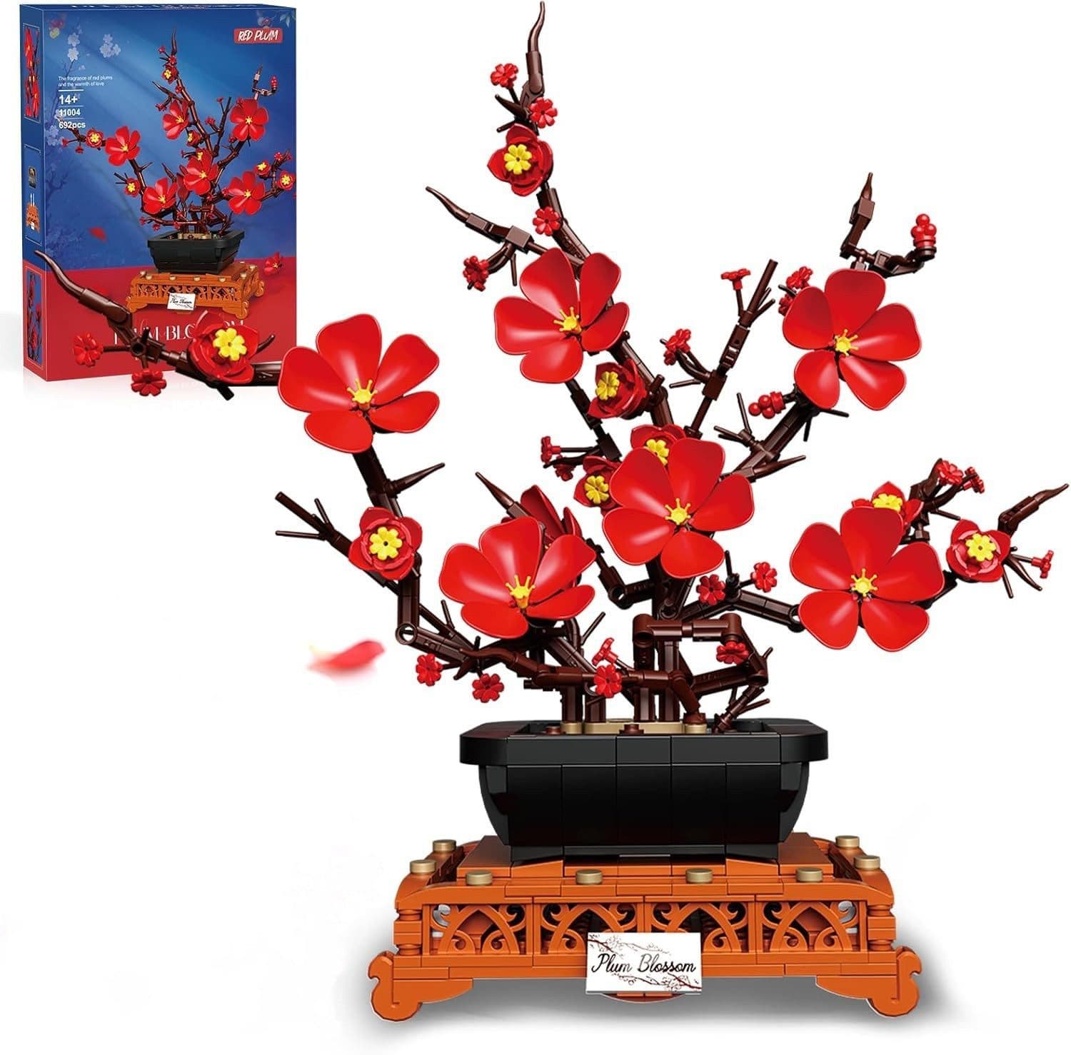 Bundviel Pflaumenblüten-Bausets 692 St Rot Spielbausteine - Bild 2