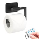 bremermann Toilettenpapierhalter PIAZZA BLACK TAPE mit Klebepad, Schwarz Bild 2