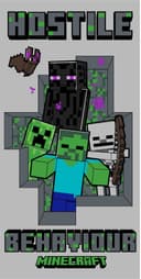 Jerry Fabrics Minecraft Duschtuch Grau Hostile Behaviour Bild 2