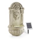 Blumfeldt Löwenstein Wandbrunnen 41 cm Breite Solar LED Beleuchtung Bild 2