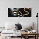 Runa Art Wandbild Schwarz Gold Frau Fashion Deko Bild Bild 2