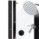 Arebos Solardusche 35L mit Thermometer & Fußdusche Schwarz/Gold/Silber Bild 2