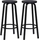 Woltu Barhocker 2er Set Schwarz MDF Metall Industriell Bild 2