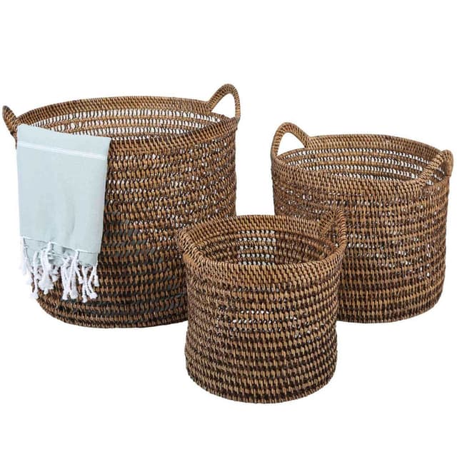 Casa Moro Rattan Korb Eda Braun: Handgefertigt, Vielseitig & Dekorativ