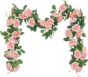 Agger Künstliche Rosengirlande Rosa Seide & Kunststoff Deko Bild 2