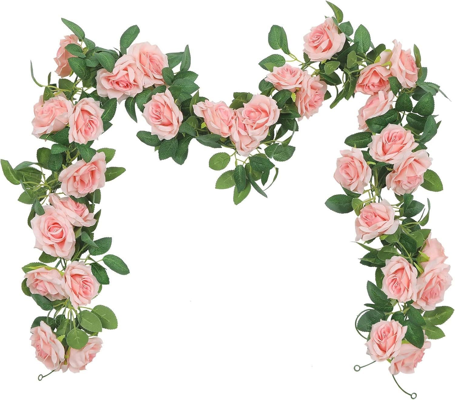 Agger Künstliche Rosengirlande Rosa Seide & Kunststoff Deko - Bild 2