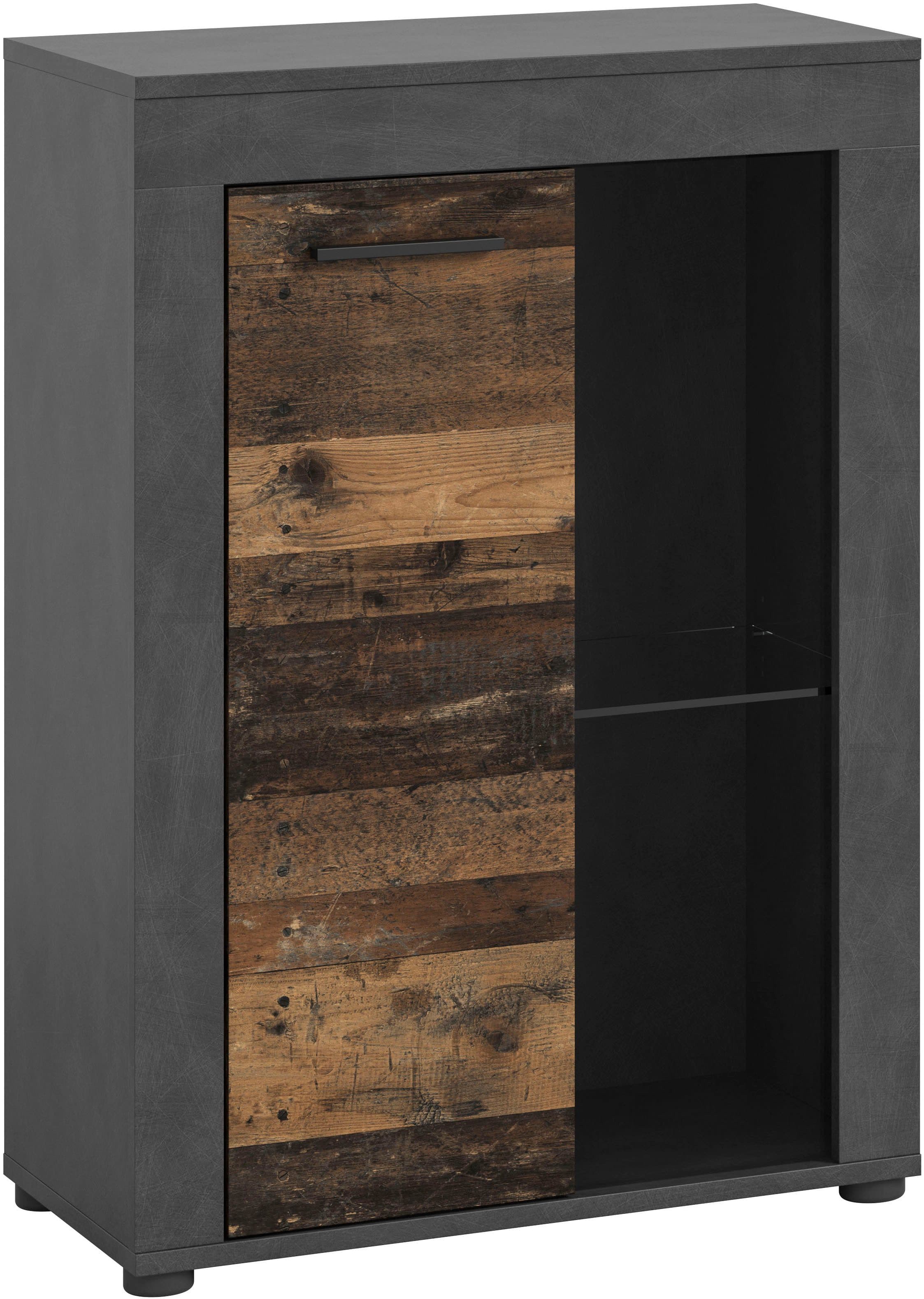 HOME AFFAIRE Vitrine Aosta Grau Glas 60cm - Bild 2
